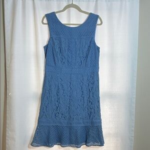 Antonio Melani Elegant Blue Lace Dress Size 12